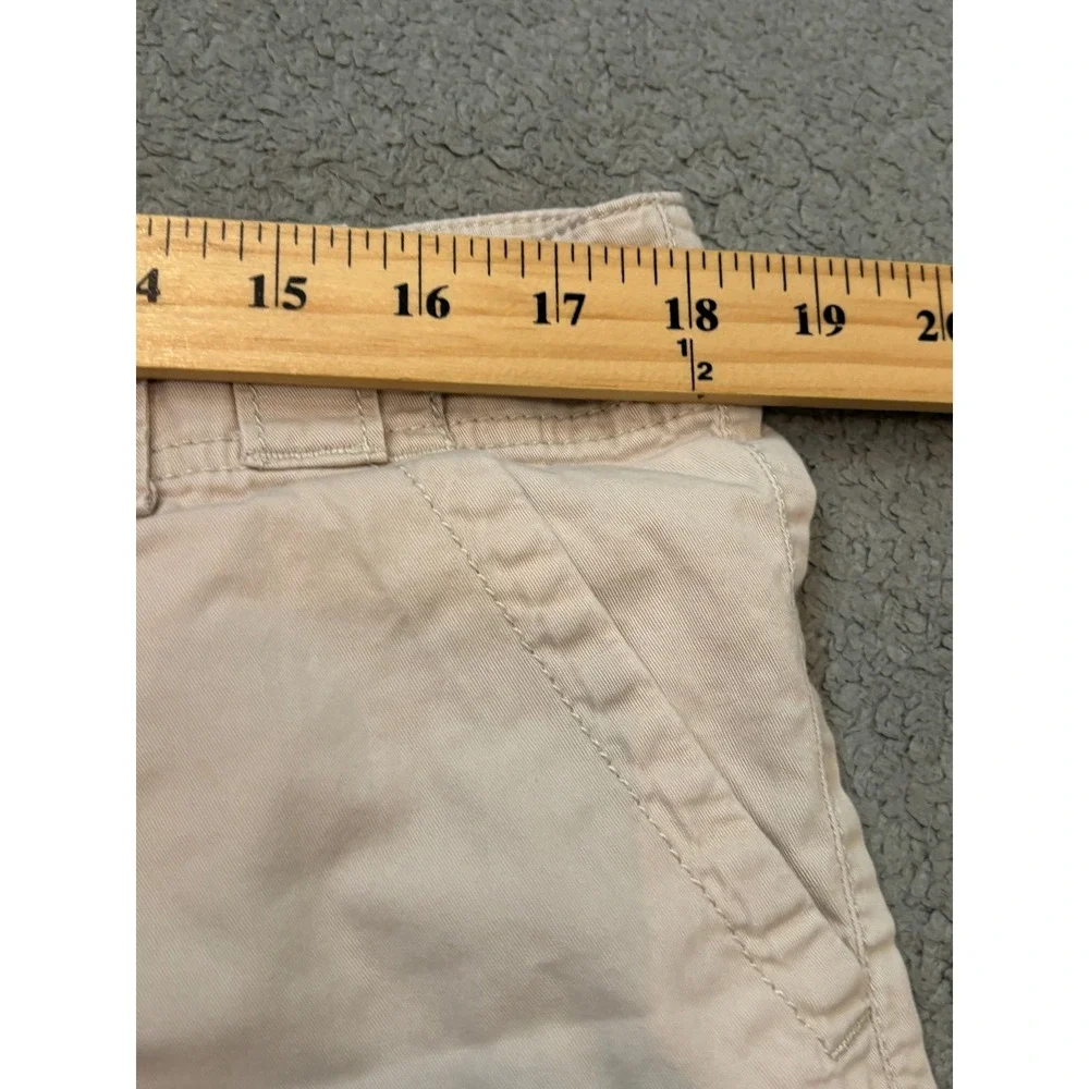 Ann Taylor LOFT Womens Khaki Shorts Tan Original Fit Cuffed Size 12 Utility